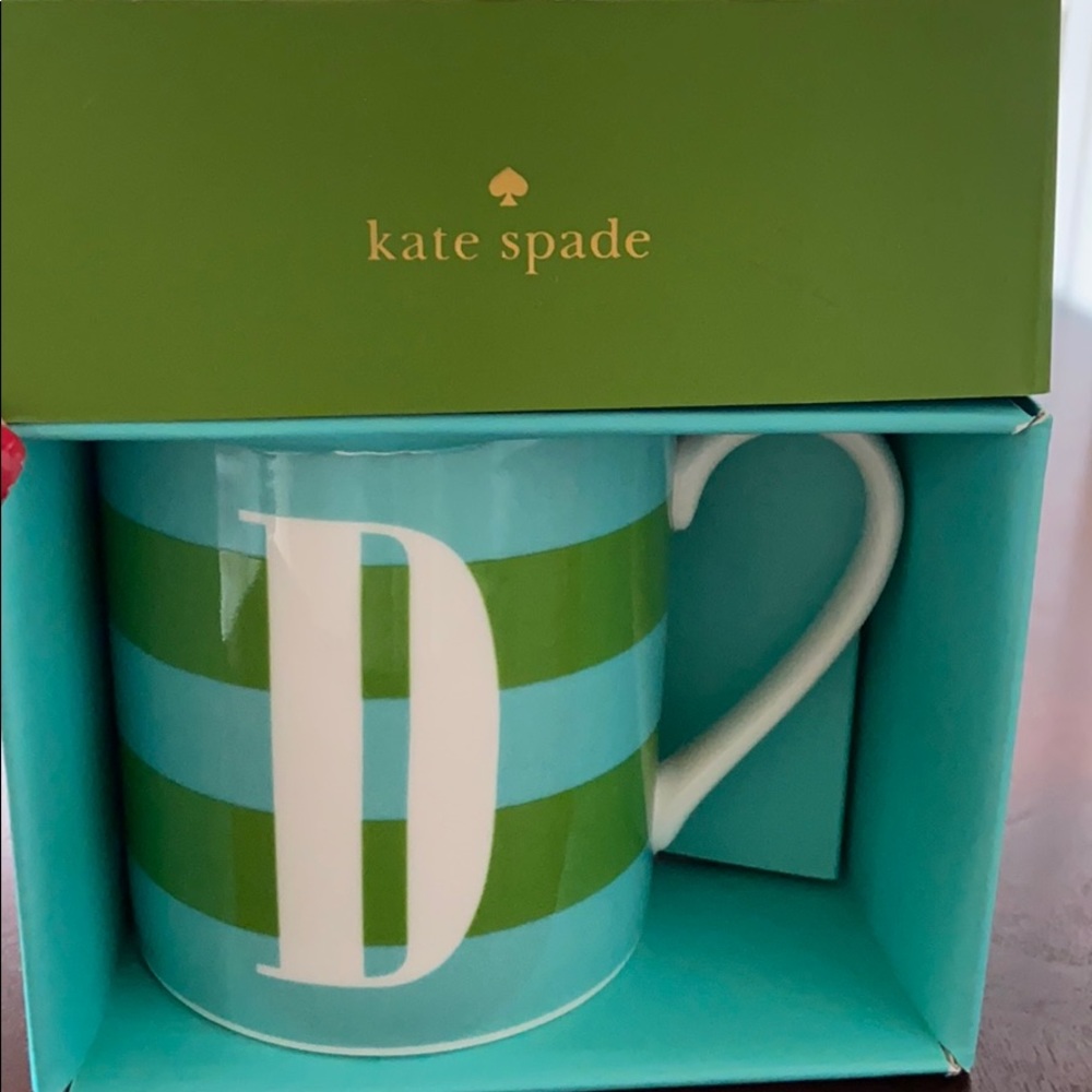 Kate Spade Lenox “D” mug NWT
